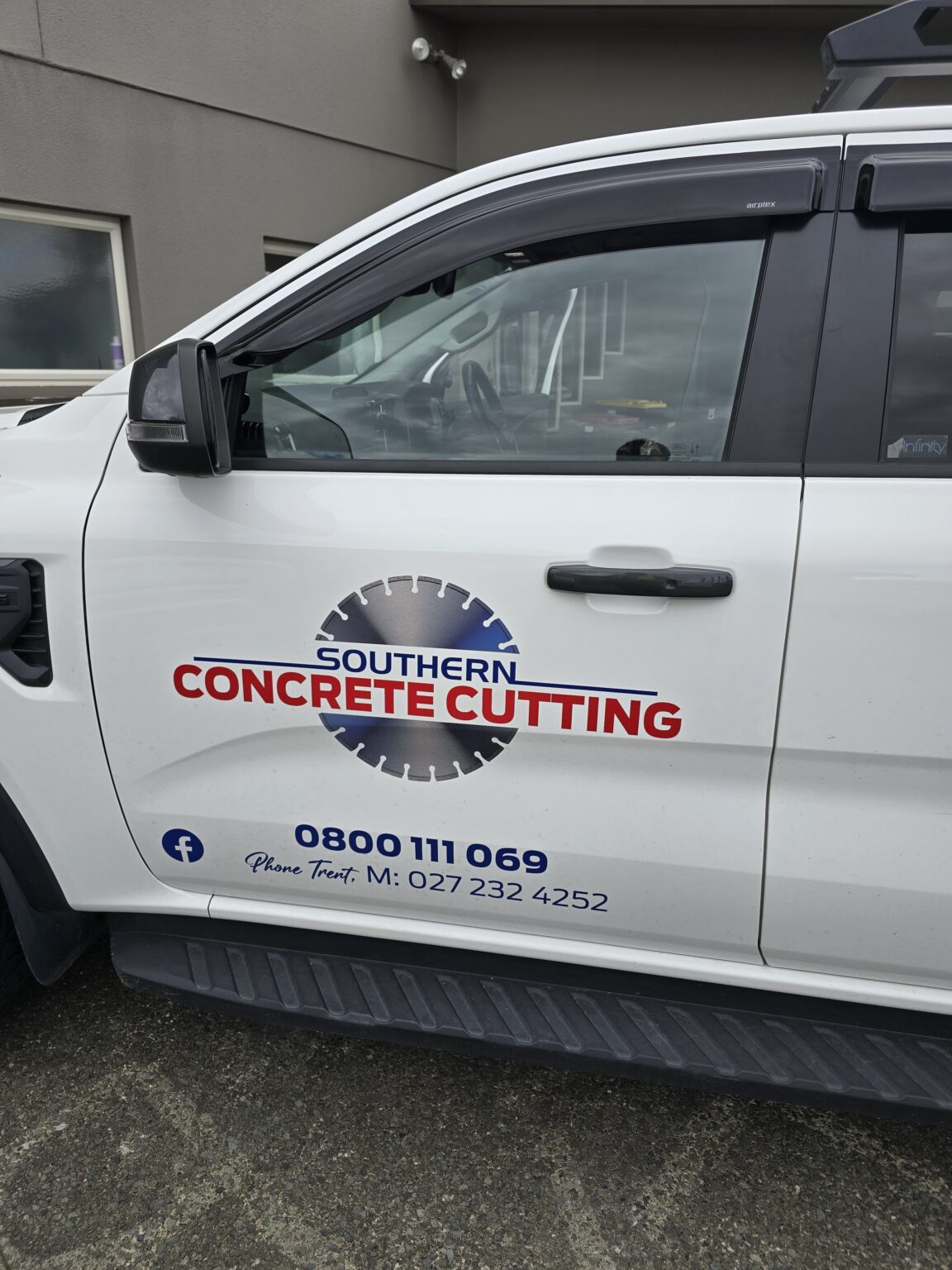 Southern Concrete Cutting Ute Door
